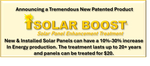 SOLAR BOOST Solar Panel Enhancement Treatment