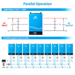 Stackable 6000W 48v Split Phase Hybrid Inverter